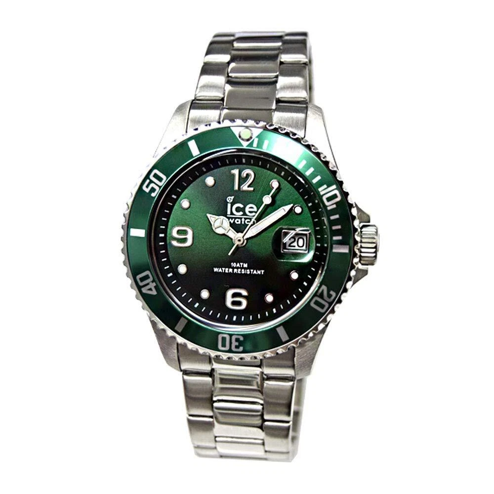ICE WATCH Ice Steel Medium 43mm Green Green 016544 Men s Watch eBay