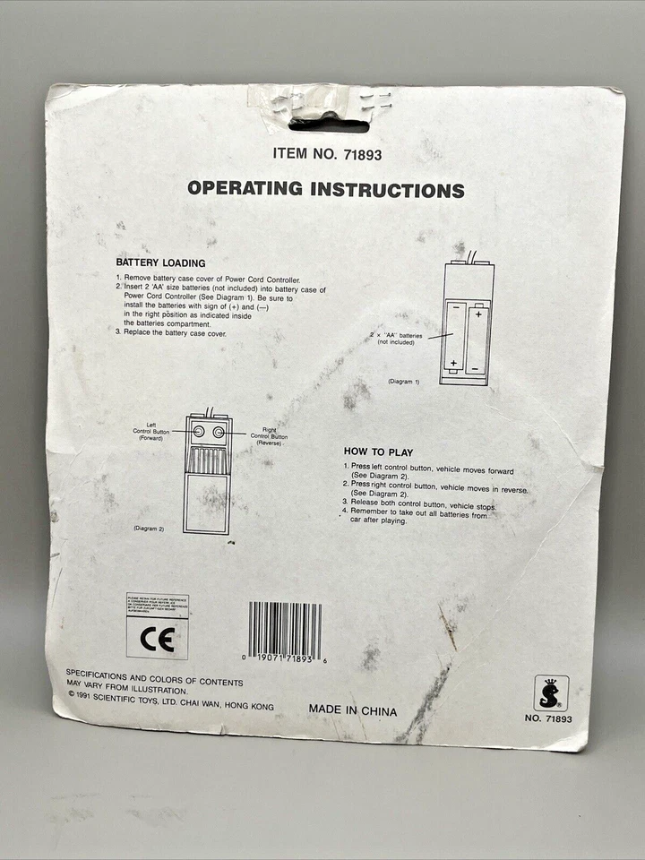 1991 Scientific Toys Hong Kong R/C PowerTrax NOS Remote Fun on Trax - Image 3 of 4