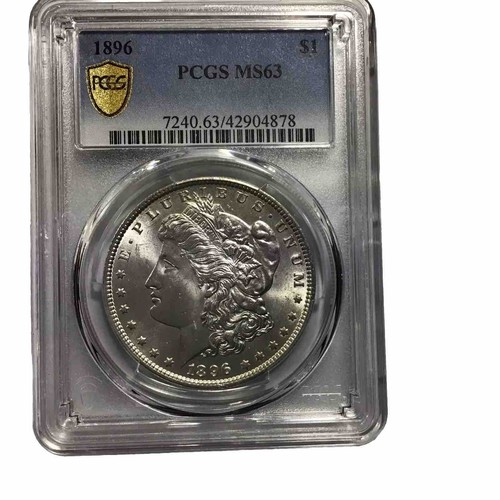 1896 $1 Morgan Silver Dollar PCGS MS 63 42904878 Brilliant Uncirculated - Picture 5 of 10