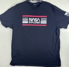 WT02 NASA Explorer T-Shirt Mens 2XL Black Short Sleeve
