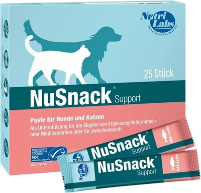NutriLabs NuSnack Support Eingabehilfe Versteckerli Schleckpaste Hund Katze