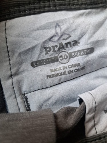 Prana Shorts Breathe Men's Size 16x8 Hiking Gray See Pics - Picture 10 of 13