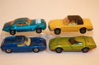 Vintage 1970's Matchbox Lesney Cars MERCEDES / FIREBIRD / CHARGER / LOTUS EUROPA