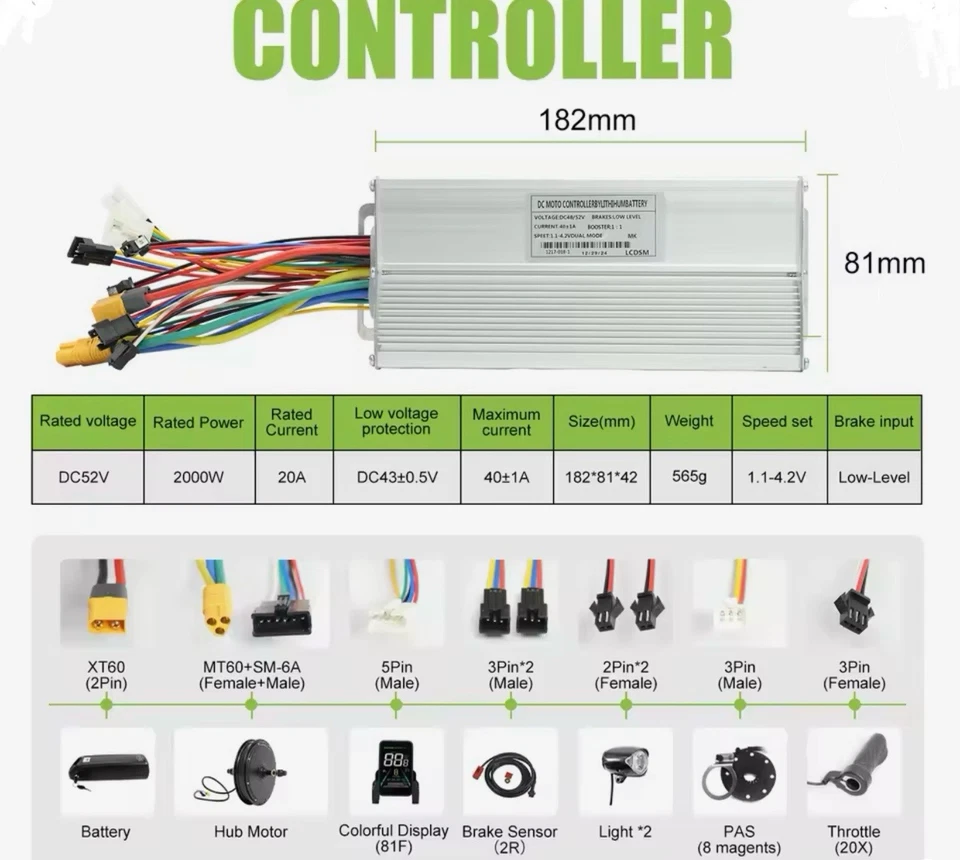 52v 2000w Conversión Kit.26 27.5 28 29 700cc wheel size - Imagen 3 de 4