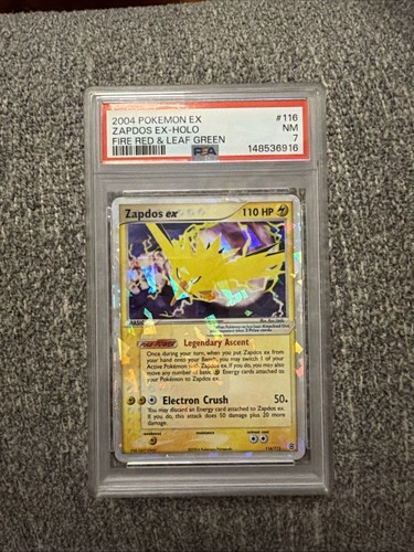 Pokemon 2004 Zapdos Ex Holo Fire Red and Leaf Green #116 PSA 7