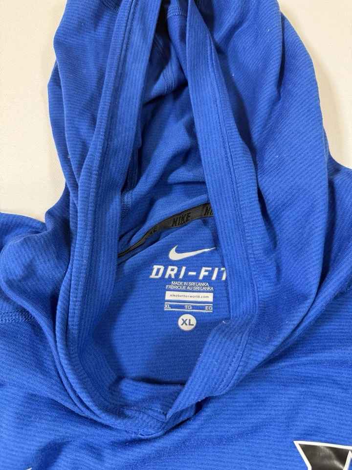 耐克 Duke Blue Devils 连帽衫男式 XL 蓝色 Dri-Fit 轻便曲棍球 NCAA 标志 — 第 4/4 张图片