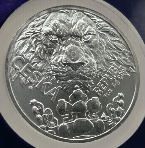 2023 Niue 1 Oz Silver Czech Lion - NGC MS69 TraderBea Purple Core