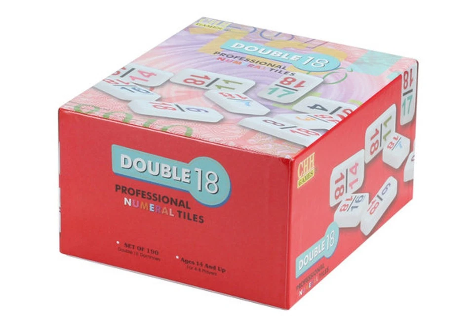 Dominoes double 18 Professional Color Number White Tile for Large Groups - Image 4 of 4