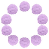 2,8 Zoll Kunstpelz-Pompon-BäLle,10 StüCk Hellviolette Kunstpelz-Pompons FüR HüTe