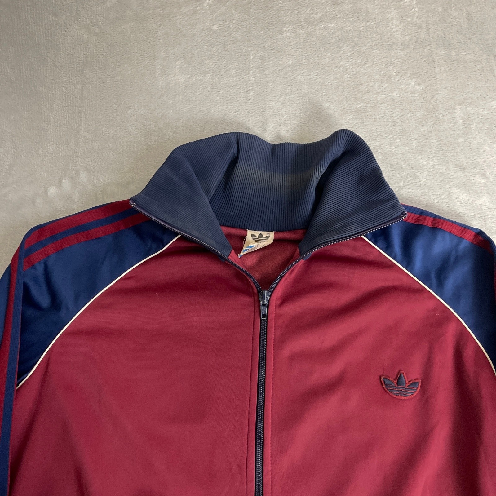 Adidas Vintage Track Jacket Men's Medium Maroon Trefoil Firebird West Germany thumbnail 2