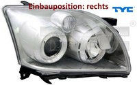 TYC 20-11737-05-2 Hauptscheinwerfer Rechts Scheinwerfer Frontscheinwerfer