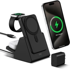 3-In-1 Wireless Charging Station: Portable 10000Mah Power Bank Charger Compatibl