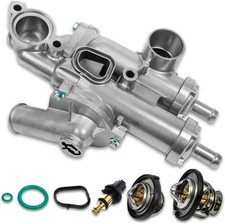 Aluminium Thermostat Housing Assembly w/Sensor Fits 68003582AB Jeep Dodge Chrysl