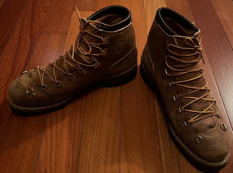 VTG DEXTER MOUNTAINEERING ALPINE HIKING BOOTS BROWN SUEDE LEATHER USA MENS 12 N - Image 4 of 4