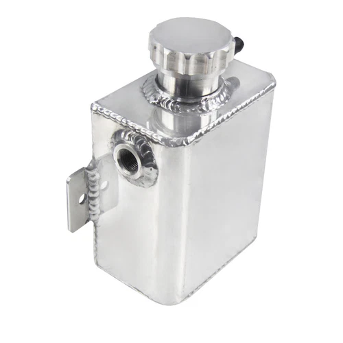 Aluminum 1235ml Overflow Tank Bottle Coolant Expansion Catch Can Tank Billet Cap - Picture 7 of 11
