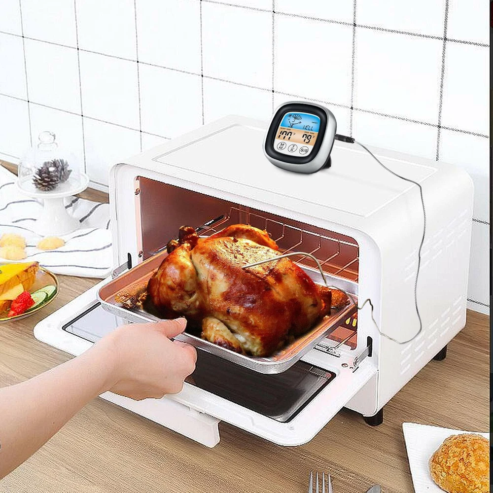 Digital Meat Thermometer,color Instant Read Timer Alarm Cooking Steak Smoker BBQ