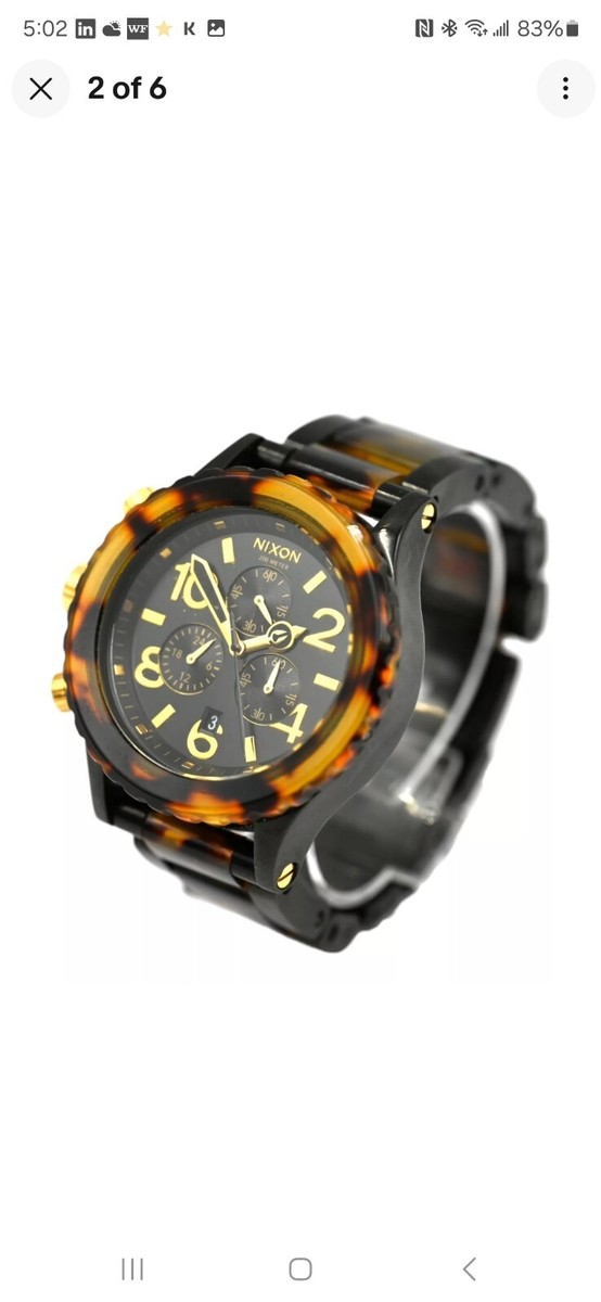 Nixon NIXON watch 42-20 CHRONO A037-679 ALL BLACK TORTOISE