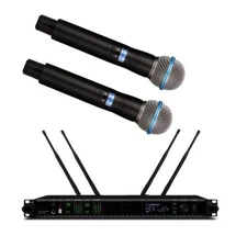 AD4D 2-Channel Axint Beta58 Digital Wireless Karaoke Microphone System Stage