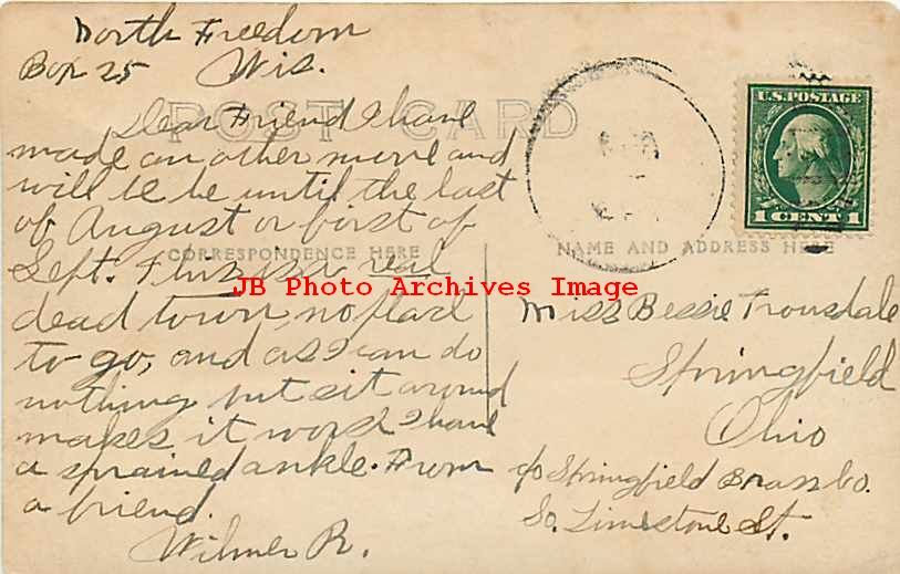 WI, North Freedom, Wisconsin, RPPC, Main Street Business Section