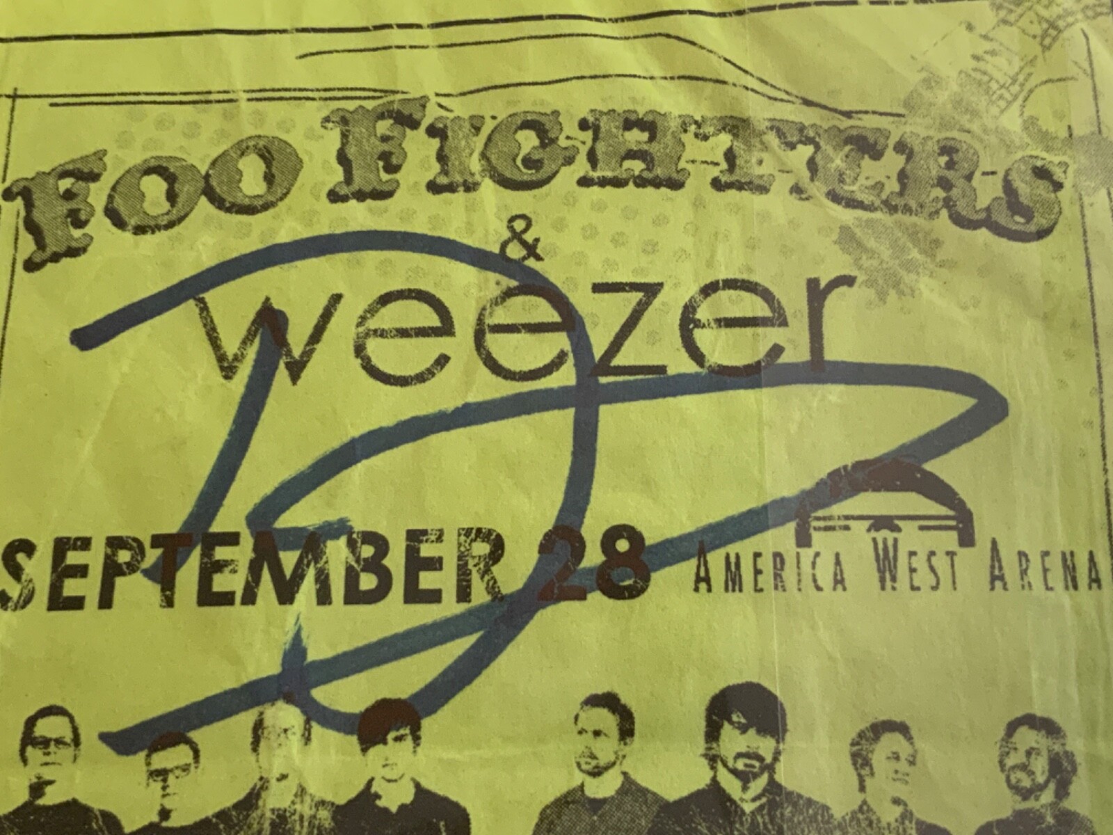 AUTOGRAPHED/Signed Foo Fighters Dave Grohl Weezer Rivers Cuomo Concert