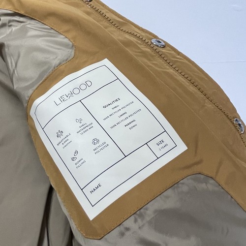 Liewood Puffer Jacket Kids 2Y-9Y Golden Caramel Palle Hooded Waterproof Warm NWT - Picture 7 of 12