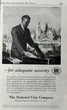 1927 The National City Company New York Adequate Security Financial VTG Print Ad
