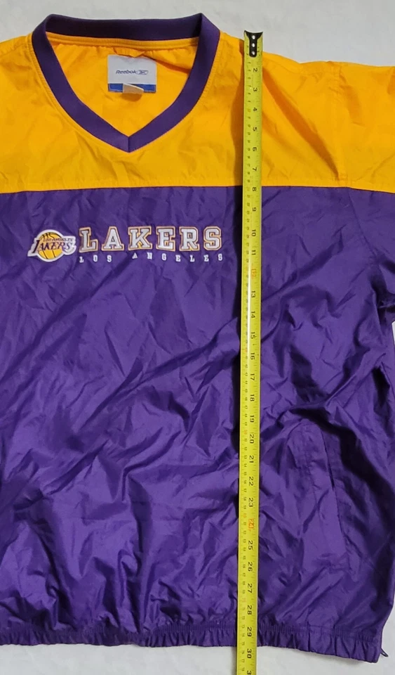 Pullover cortavientos vintage de Los Angeles Lakers talla 2XL adulto Reebok Foto 3 de 4