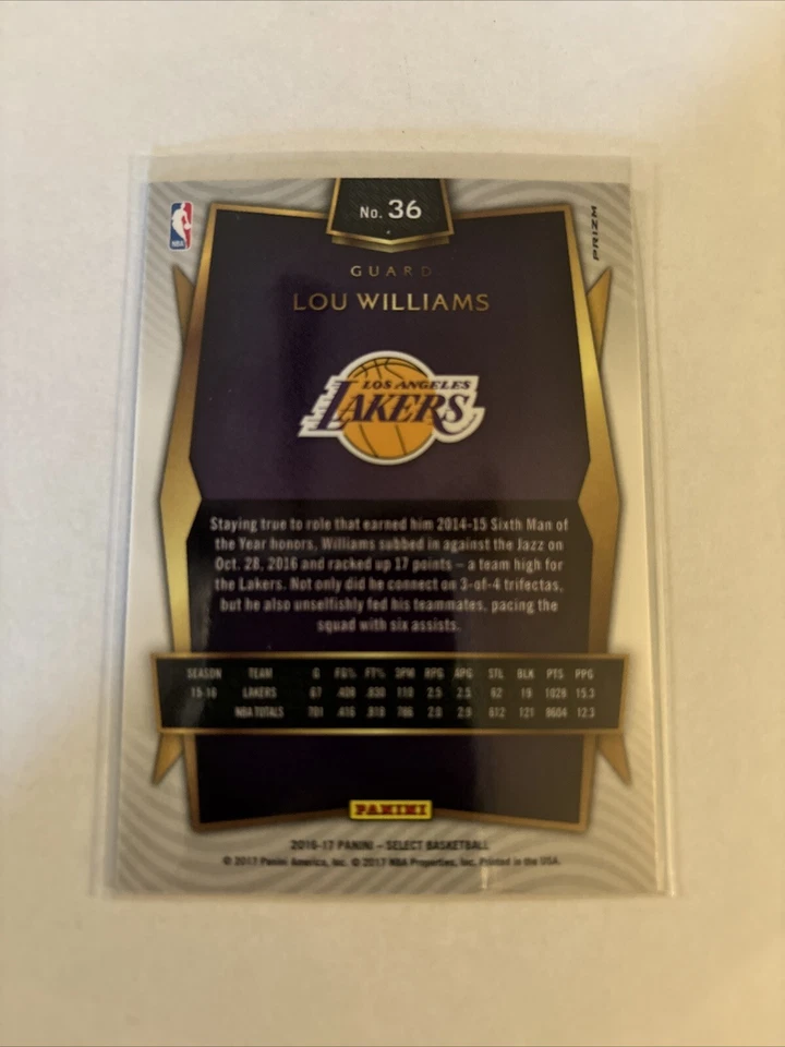 2016-17 Panini Select - Concourse Tri-Color Prizm #36 Louis Williams - Image 2 of 2