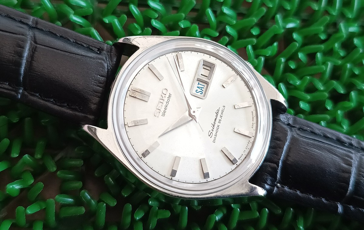Nice Vintage Seikomatic Weekdater 6218-8950 Diashock 35 Jewels