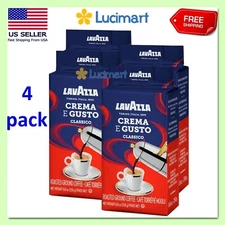 Lavazza Crema E Gusto Classico Ground Coffee Blend Bag, 8.8 Ounce (Pack of 4)