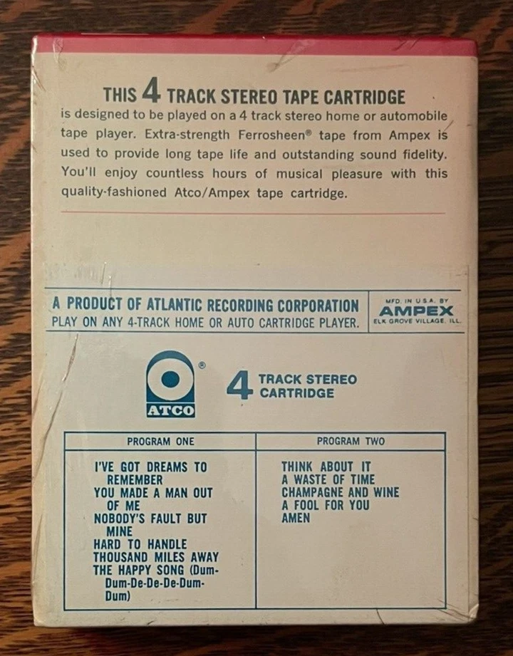 **RARE**4 TRACK TAPE *SEALED* OTIS REDDING~ 1969~ THE IMMORTAL - Image 3 of 4