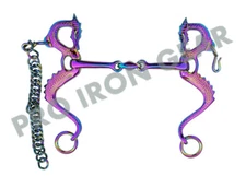 RAINBOW DRAGON Horse Bit Snaffle Bit With Oval Link Stainless Steel