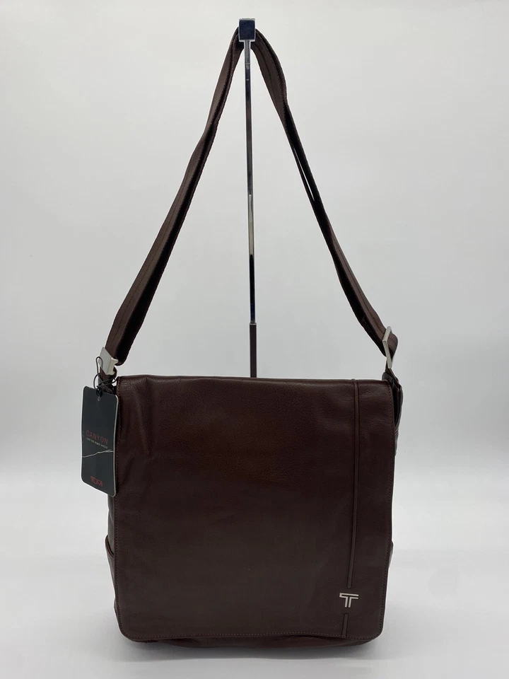 Tumi Canyon Vertical Messenger Bag Brown Leather12” x 11.5” x 3.25” - Image 2 of 4