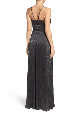 green emerald velvet dress Slinky Jersey Rose Detail Evening Gown in White - 4