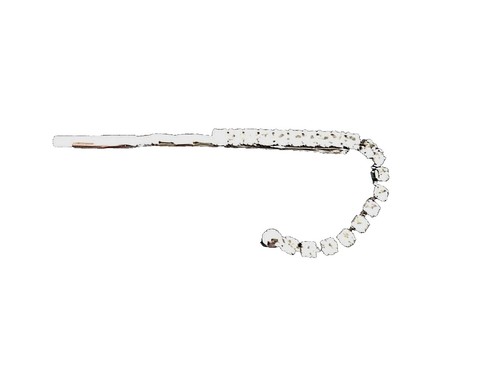NEW Chloe + Isabel x Jen Atkin Matte Silver Crystal Pavé Fan 