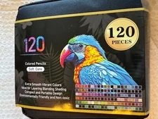 120 Colored Pencils In Portable Soft Pack NEW Shipping Included