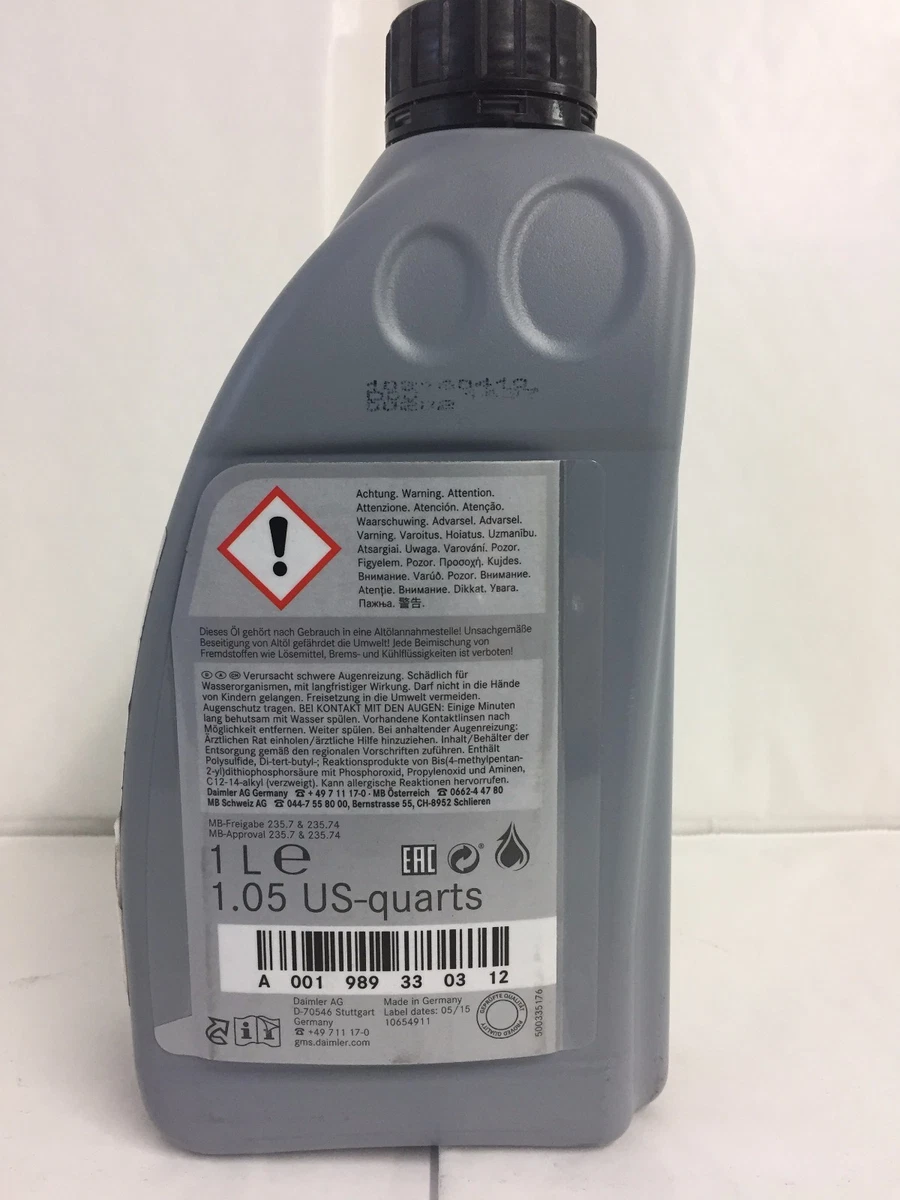 NEW Genuine Mercedes-Benz REAR Axle Diff Differential Oil 1 Litre  