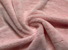 Luxury Short Plush Super Soft Faux Fur Fabric Material PINK FROST