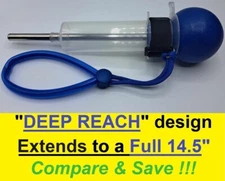 CS1 14" Gold Prospecting Crevice Sniping Bulb Suction Tool +Tether DEEP REACH