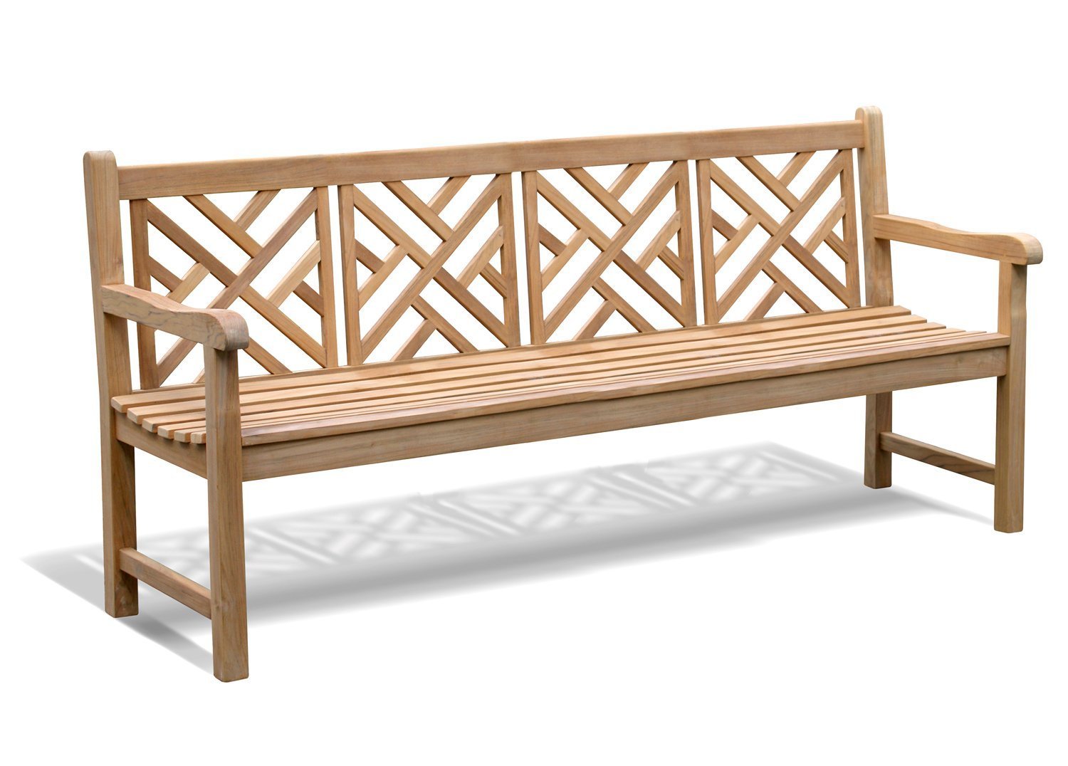 Teak 4 Seater Garden Bench - Chartwell Range - 1.8m