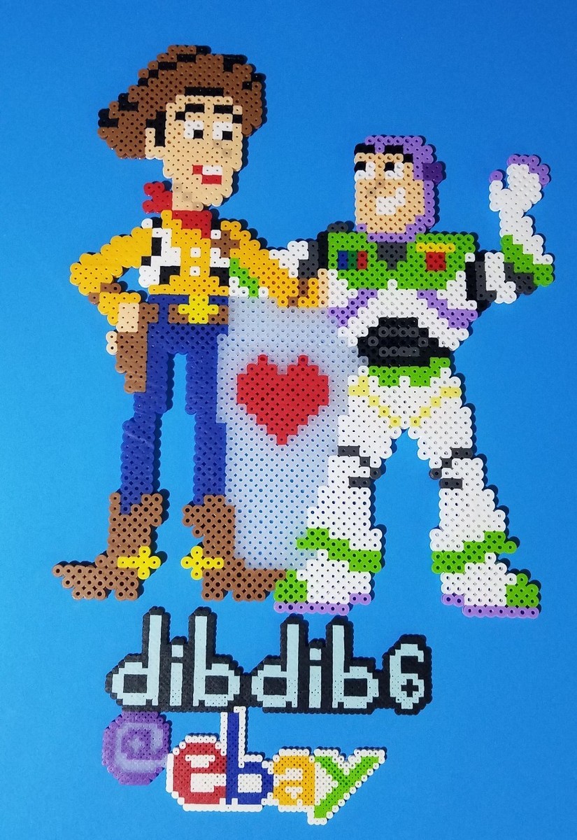 Toy Story Buzz Woody Kandi Perler Rave EDC PLUR Pixar hama art bead fuse  melty