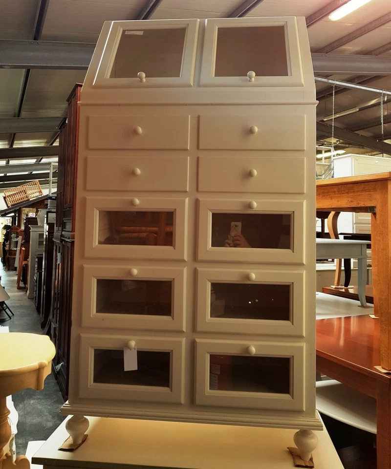 Mehrzweck-Anrichte für Küche Kunst Der Armut Weiß Matt Shabby Chic Klassisch - Bild 3 von 3
