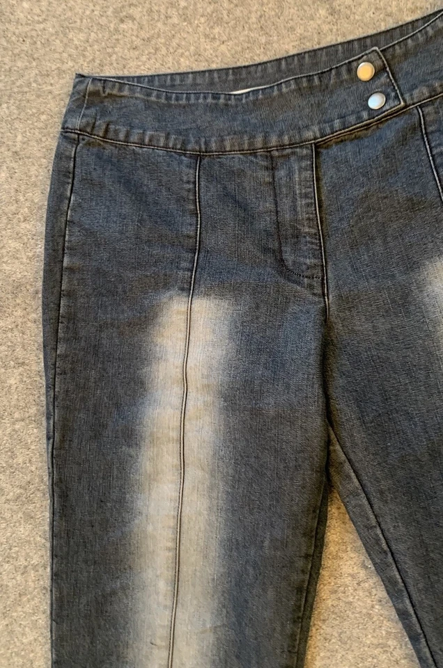 George Flared Jeans High Rise Blue UK 12 - Image 3 of 4