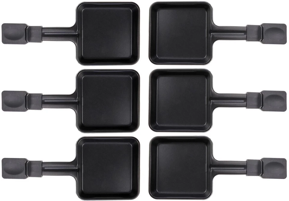 PIEBERT 6x Raclette Pfännchen 23178 10x10cm, Universell für Raclettes