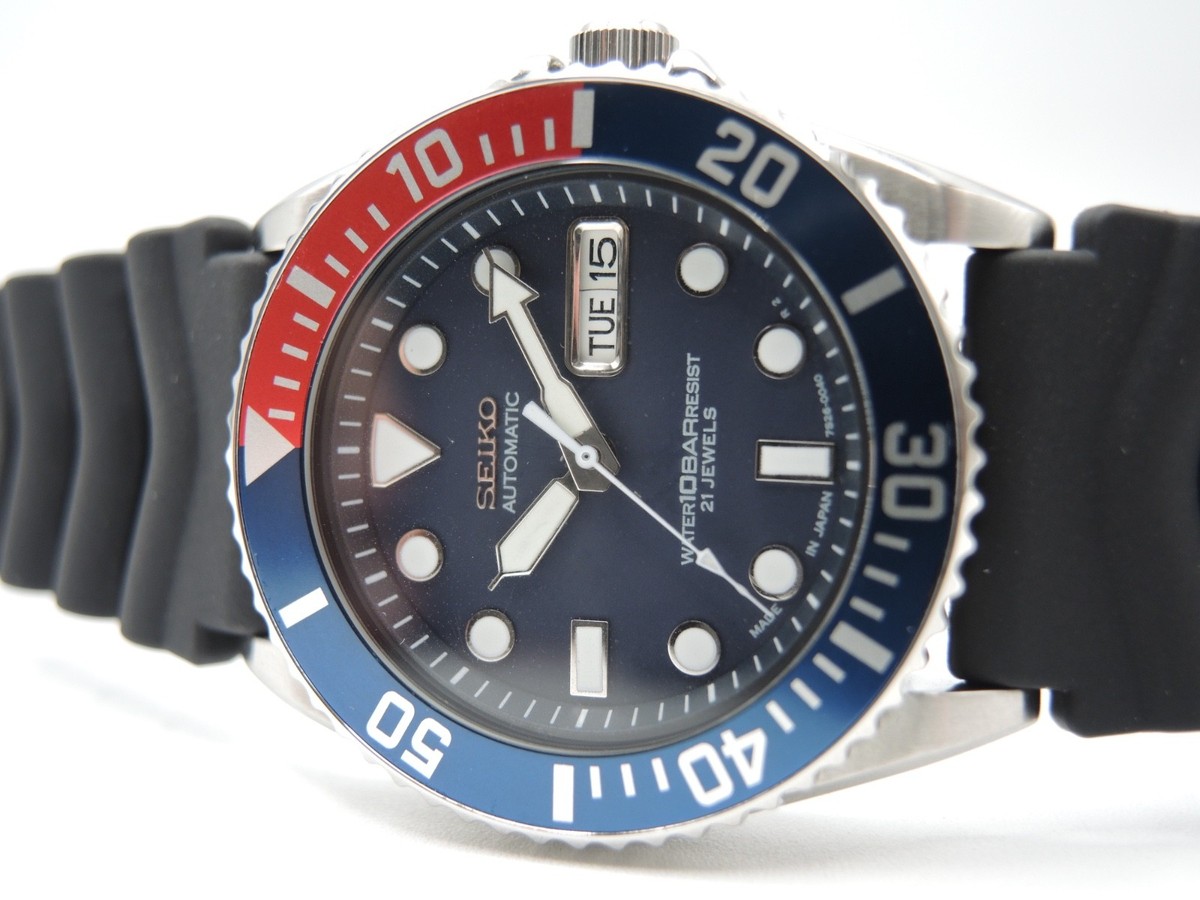 NEW SEIKO 10BAR PEPSI AUTOMATIC 7S26-0040 LARGE DIVERS MEN'S