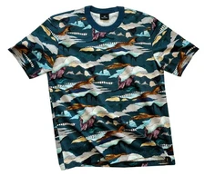 PAUL SMITH ORGANIC COTTON MULTICOLORED T-SHIRT TOP BNWT SZ-S fit like M relaxed