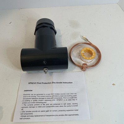 Zinc Anode for Saltwater Pool Corrosion Protection Metal Parts with instructions