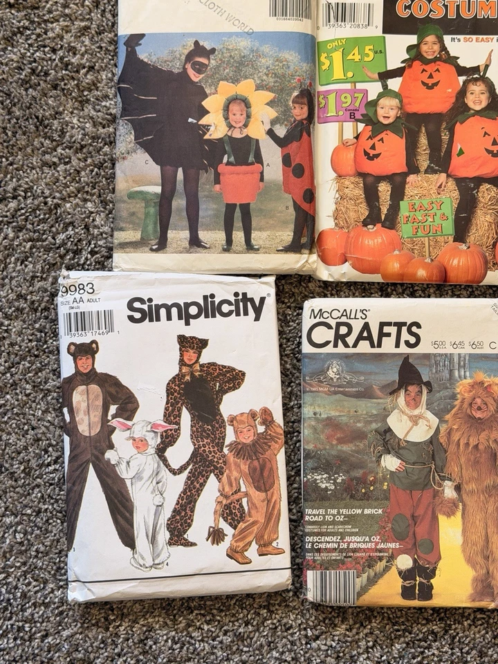 HALLOWEEN Butternick Simplicity McCall's HALLOWEEN Costume Patterns Lot of 6 - Image 2 of 4