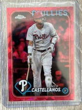 2024 Topps Chrome Nick Castellanos Red Refractor /5 Phillies 1/5 SSP