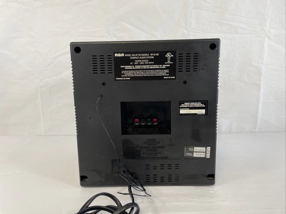 Vintage RCA RP 9115 Stereo System AM/FM Radio Dual Cassette CD - READ - Image 4 of 4